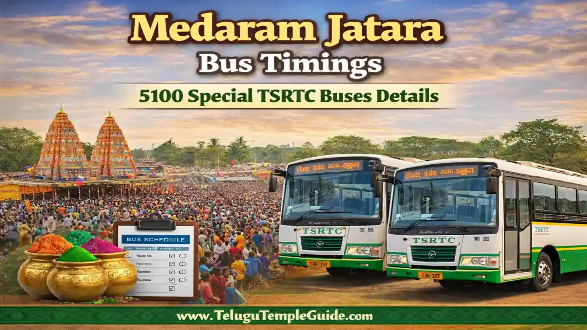 Medaram Jatara 2026 Bus Timings 5100 Special TSRTC Buses Details!